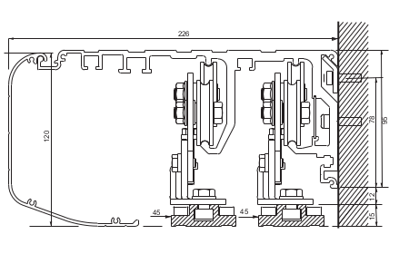 telescopic door automation K280T