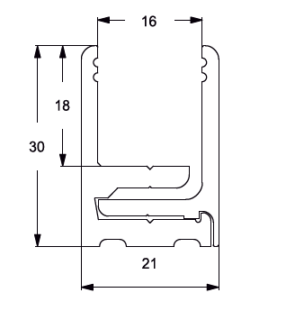 F30 profilo a scatto inferiore